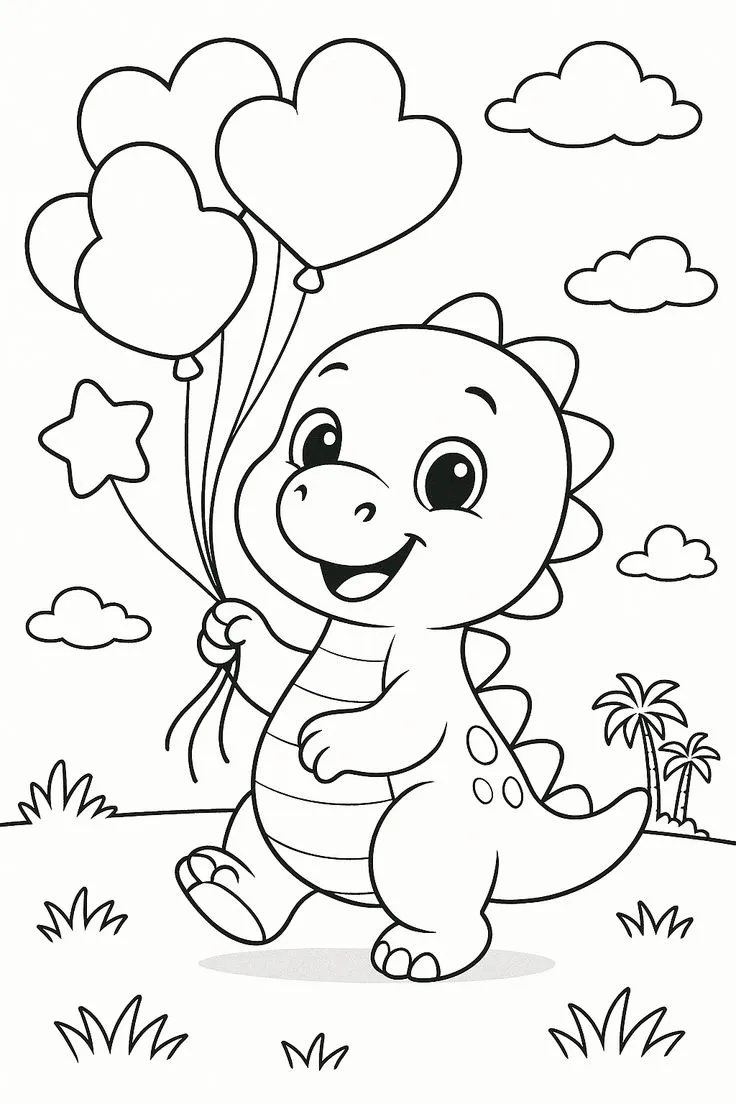 Haz clic para descargar dibujo de Dinosaurio Cumpleaños para colorear e imprimir gratis Dinosaurio Cumpleaños para colorear HD fácil y bonito - Descarga e imprime gratis - Dibujo exclusivo de Animales