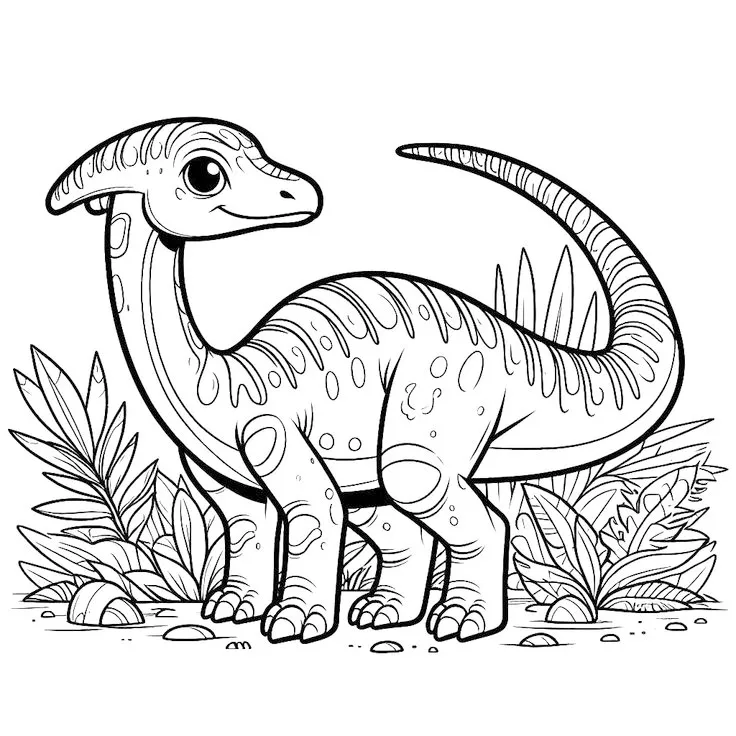 Haz clic para descargar dibujo de Dinosaurio Divertido para colorear e imprimir gratis Dinosaurio Divertido para colorear HD fácil y bonito - Descarga e imprime gratis - Dibujo exclusivo de Animales