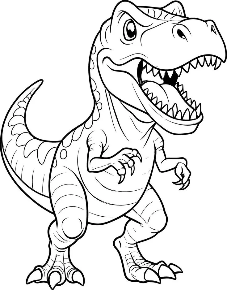 Dinosaurios para Colorear para colorear gratis Imagen destacada de Dinosaurios para Colorear para colorear e imprimir gratis