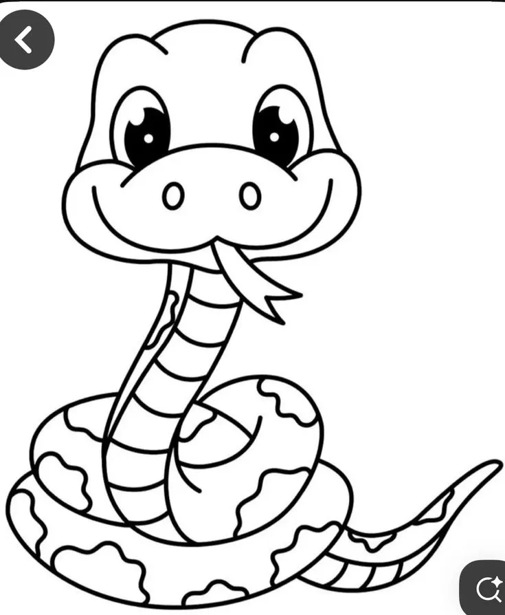 Haz clic para descargar dibujo de Serpiente para colorear e imprimir gratis Serpiente para colorear HD fácil y bonito - Descarga e imprime gratis - Dibujo exclusivo de Animales