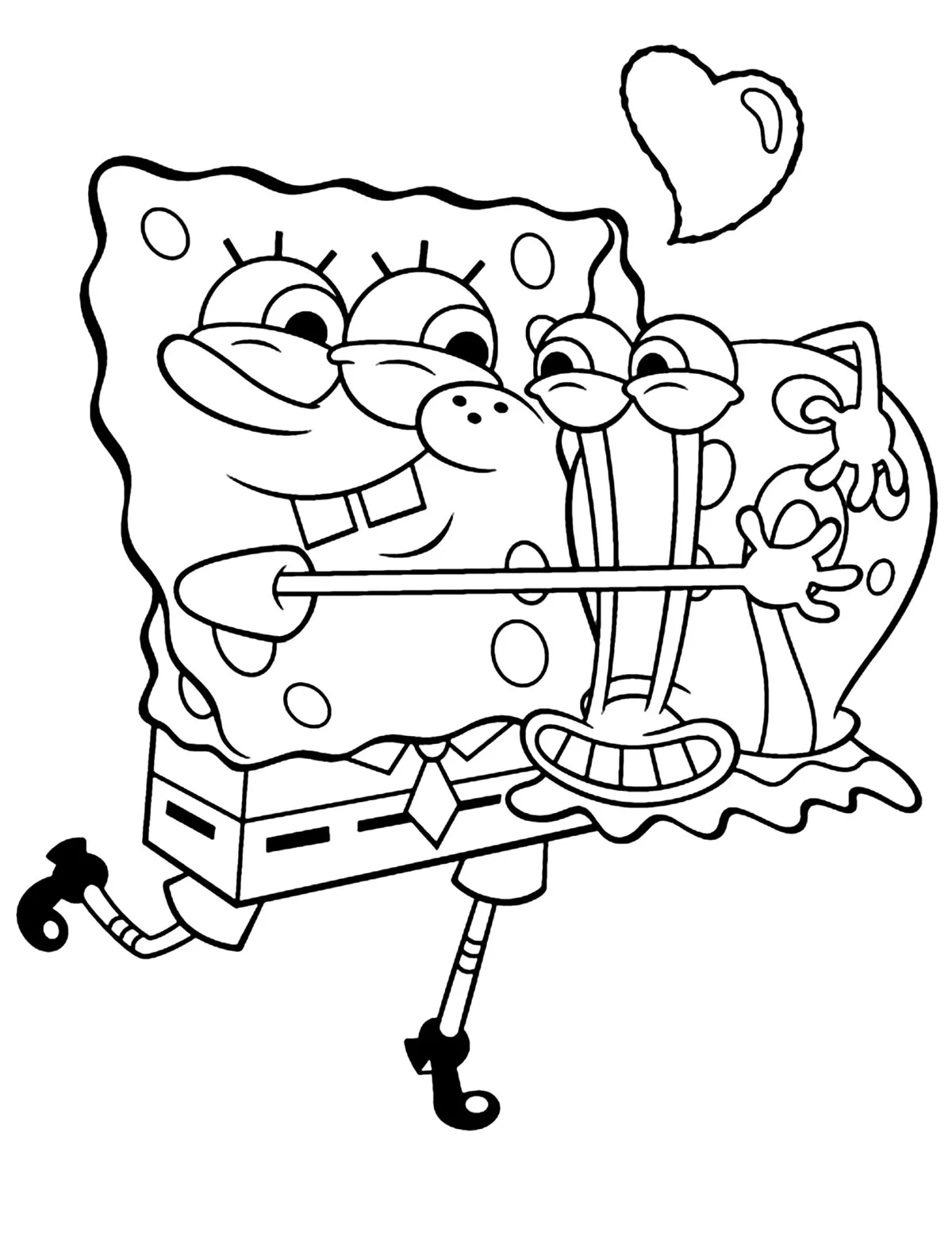 Haz clic para descargar dibujo de Bob Esponja Abrazando a Gary con Corazón para colorear e imprimir gratis Bob Esponja Abrazando a Gary con Corazón para colorear HD fácil y bonito - Descarga e imprime gratis - Dibujo exclusivo de Bob