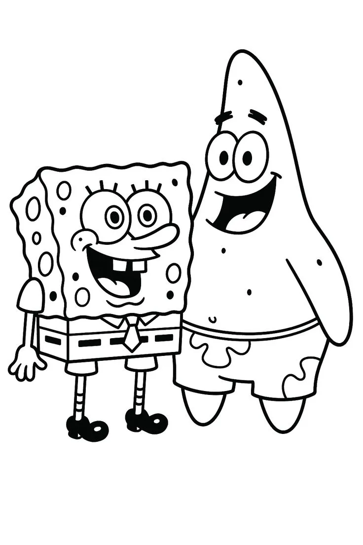 Haz clic para descargar dibujo de Bob Esponja y Patricio Juntos para colorear e imprimir gratis Bob Esponja y Patricio Juntos para colorear HD fácil y bonito - Descarga e imprime gratis - Dibujo exclusivo de Bob