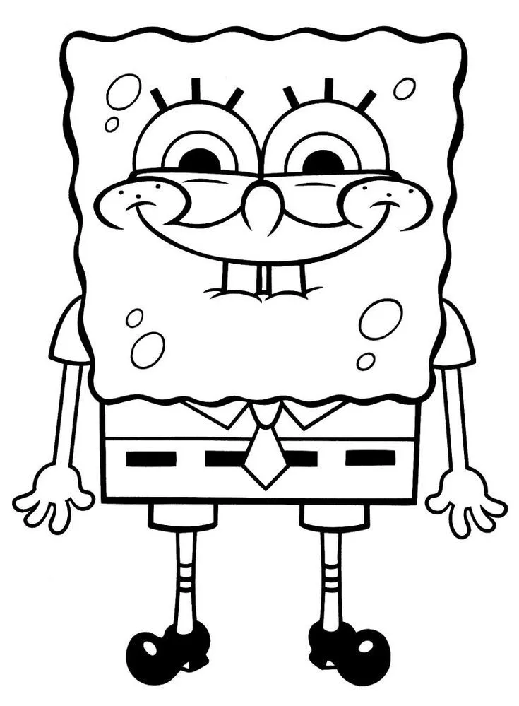 Haz clic para descargar dibujo de Bob Esponja Sonriendo de Frente para colorear e imprimir gratis Bob Esponja Sonriendo de Frente para colorear HD fácil y bonito - Descarga e imprime gratis - Dibujo exclusivo de Bob