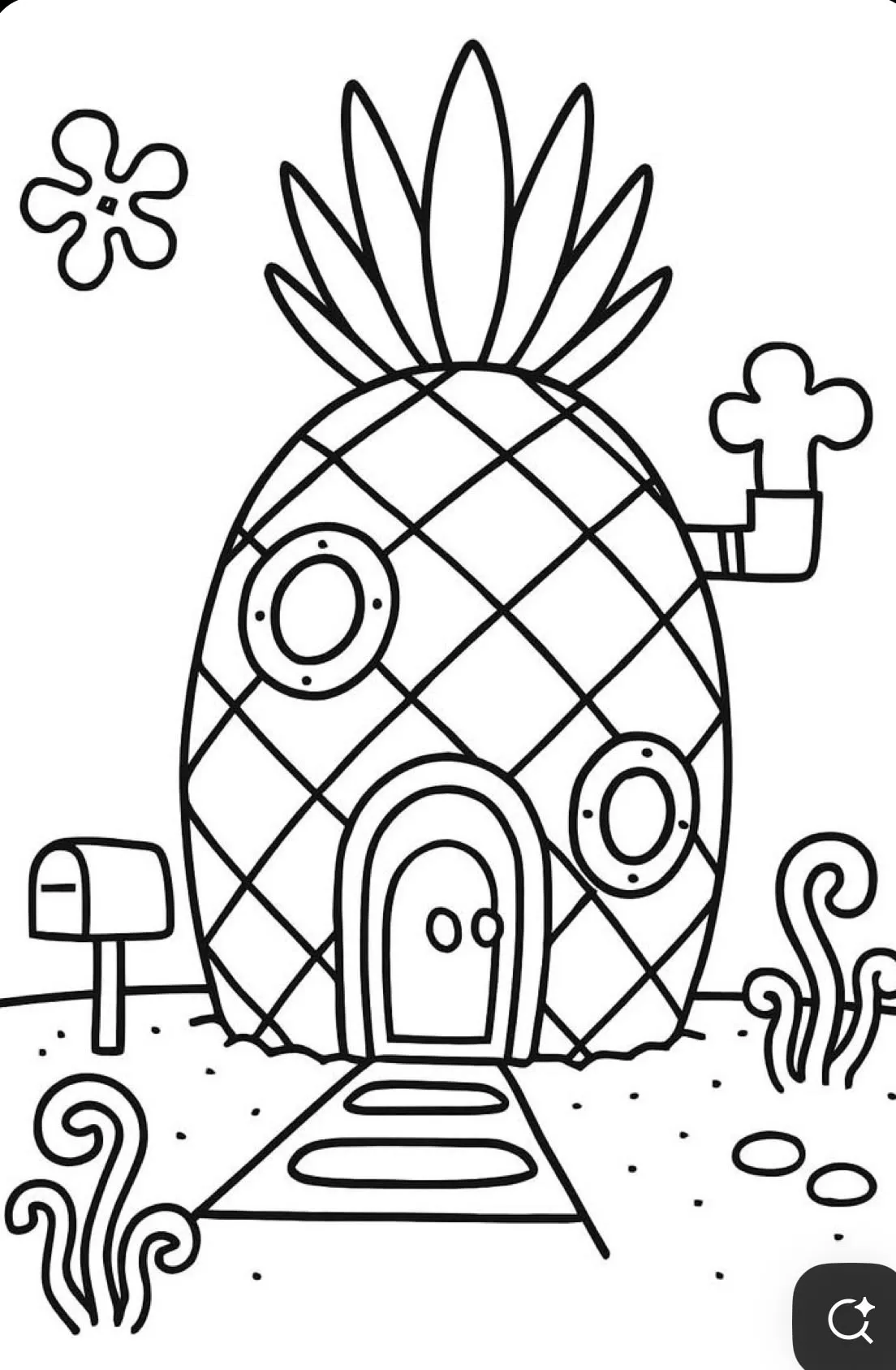 Haz clic para descargar dibujo de Casa Piña de Bob Esponja para colorear e imprimir gratis Casa Piña de Bob Esponja para colorear HD fácil y bonito - Descarga e imprime gratis - Dibujo exclusivo de Bob