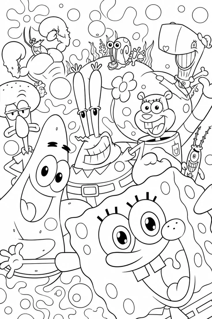 Haz clic para descargar dibujo de Todos los Personajes en Grupo Selfie para colorear e imprimir gratis Todos los Personajes en Grupo Selfie para colorear HD fácil y bonito - Descarga e imprime gratis - Dibujo exclusivo de Bob