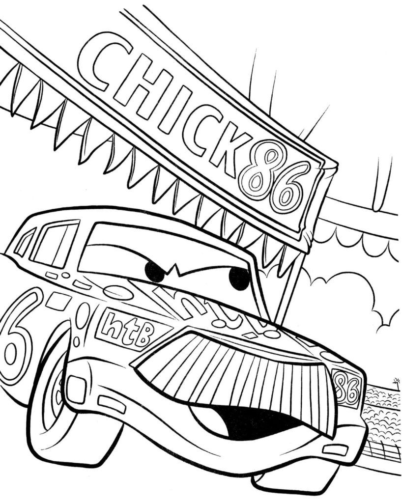 Ver dibujo completo de Chick Hicks en Carrera para colorear Dibujo de Chick Hicks en Carrera para colorear e imprimir gratis - Plantilla en alta calidad