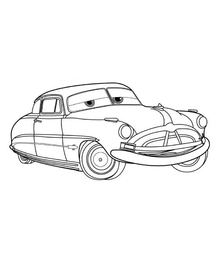 Doc Hudson Detalle para colorear e imprimir Doc Hudson Detalle para colorear - Rayo McQueen y Cars