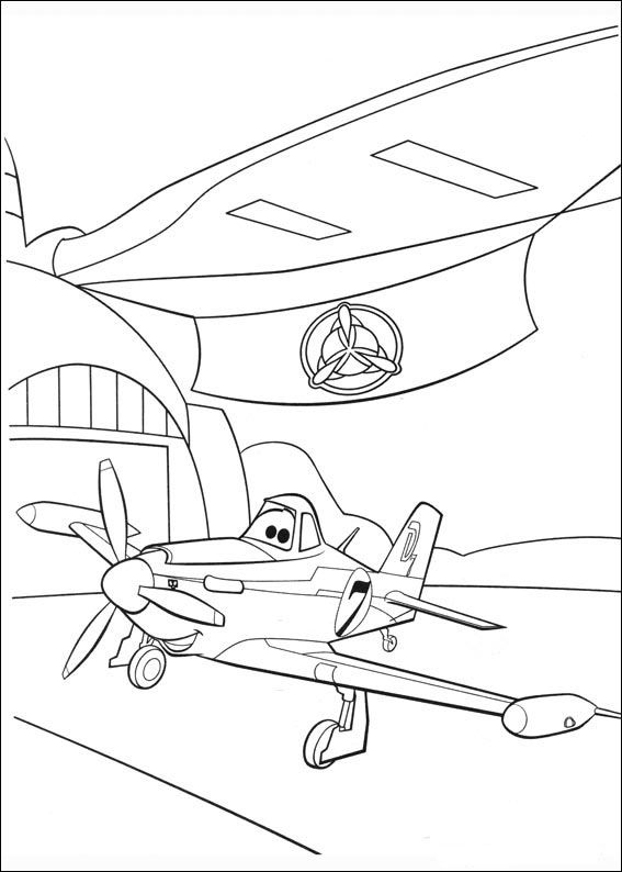 Ver dibujo completo de Dusty en la Pista para colorear Dibujo de Dusty en la Pista para colorear e imprimir gratis - Plantilla en alta calidad
