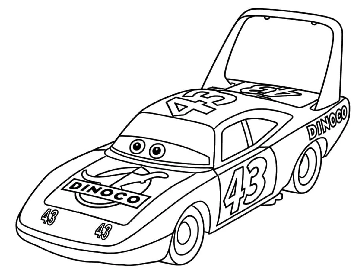 El Rey Dinoco para colorear e imprimir El Rey Dinoco para colorear - Rayo McQueen y Cars