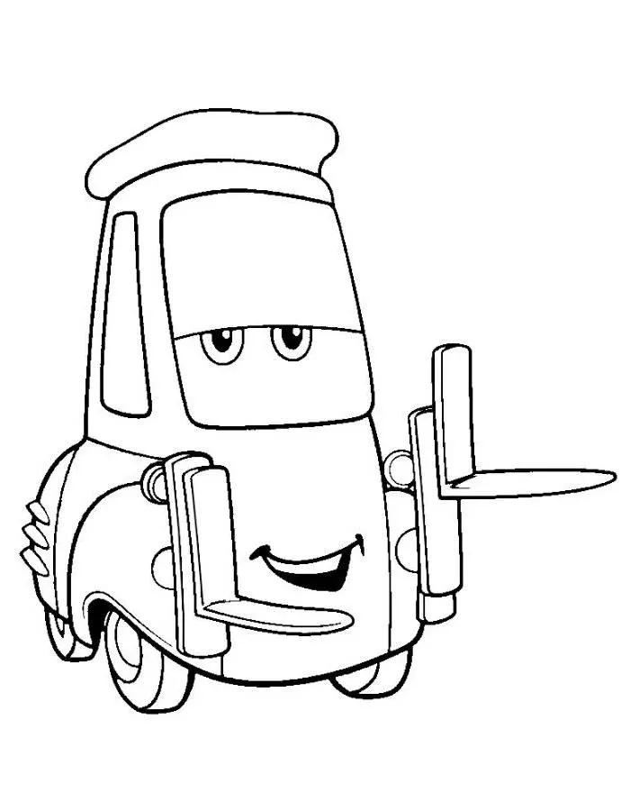 Guido con Herramientas para colorear e imprimir Guido con Herramientas para colorear - Rayo McQueen y Cars