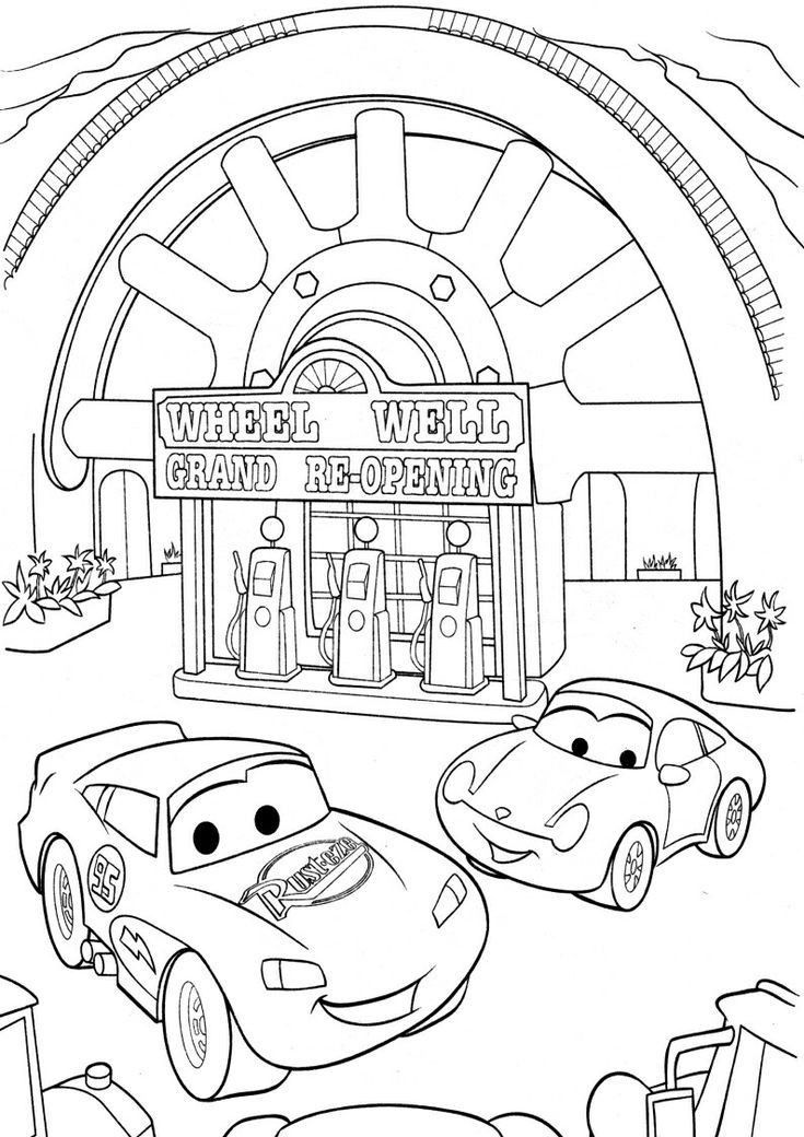 Ver dibujo completo de Rayo y Sally en Wheel Well para colorear Dibujo de Rayo y Sally en Wheel Well para colorear e imprimir gratis - Plantilla en alta calidad