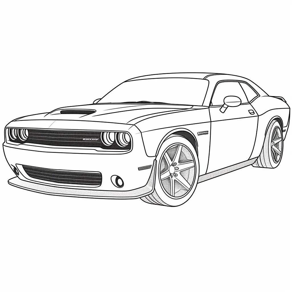 Dodge Challenger para colorear e imprimir Dodge Challenger para colorear - Coches
