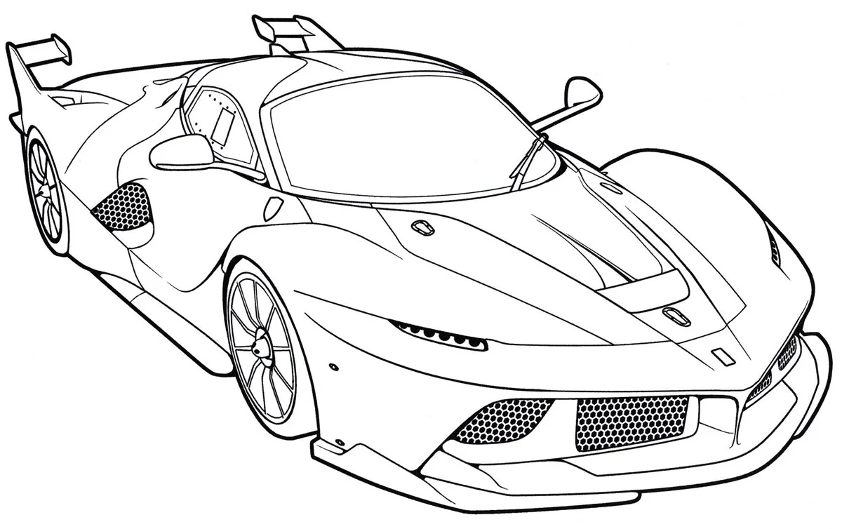 Ferrari FXX K para colorear e imprimir Dibujo de Ferrari FXX K de Coches para colorear