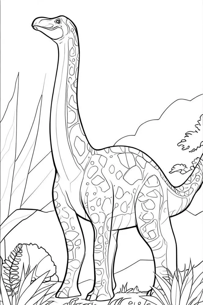 Haz clic para descargar dibujo de Braquiosaurio con Manchas en la Selva para colorear e imprimir gratis Braquiosaurio con Manchas en la Selva para colorear HD fácil y bonito - Descarga e imprime gratis - Dibujo exclusivo de Dinosaurios