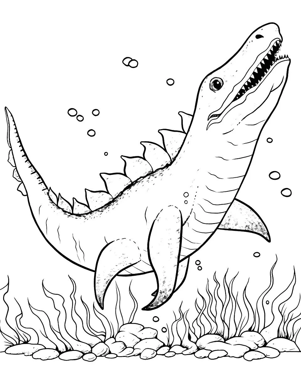 Haz clic para descargar dibujo de Mosasaurio Nadando en el Mar para colorear e imprimir gratis Mosasaurio Nadando en el Mar para colorear HD fácil y bonito - Descarga e imprime gratis - Dibujo exclusivo de Dinosaurios