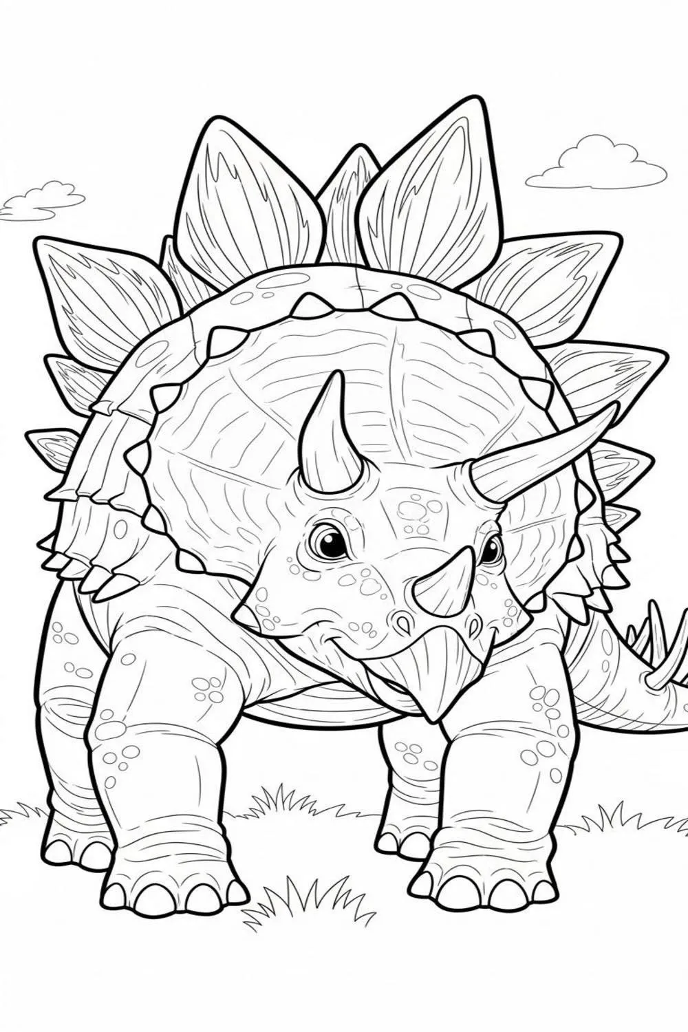 Haz clic para descargar dibujo de Triceratops Detallado de Frente para colorear e imprimir gratis Triceratops Detallado de Frente para colorear HD fácil y bonito - Descarga e imprime gratis - Dibujo exclusivo de Dinosaurios