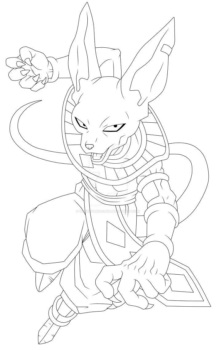 Ver dibujo completo de Bills Dios de la Destrucción para colorear Dibujo de Bills Dios de la Destrucción para colorear e imprimir gratis - Plantilla en alta calidad
