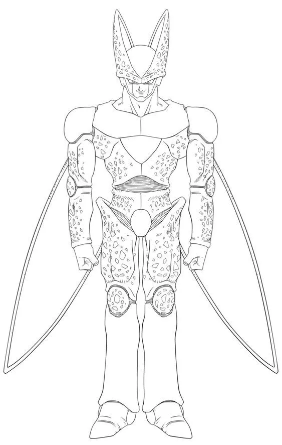 Ver dibujo completo de Cell Perfecto para colorear Dibujo de Cell Perfecto para colorear e imprimir gratis - Plantilla en alta calidad