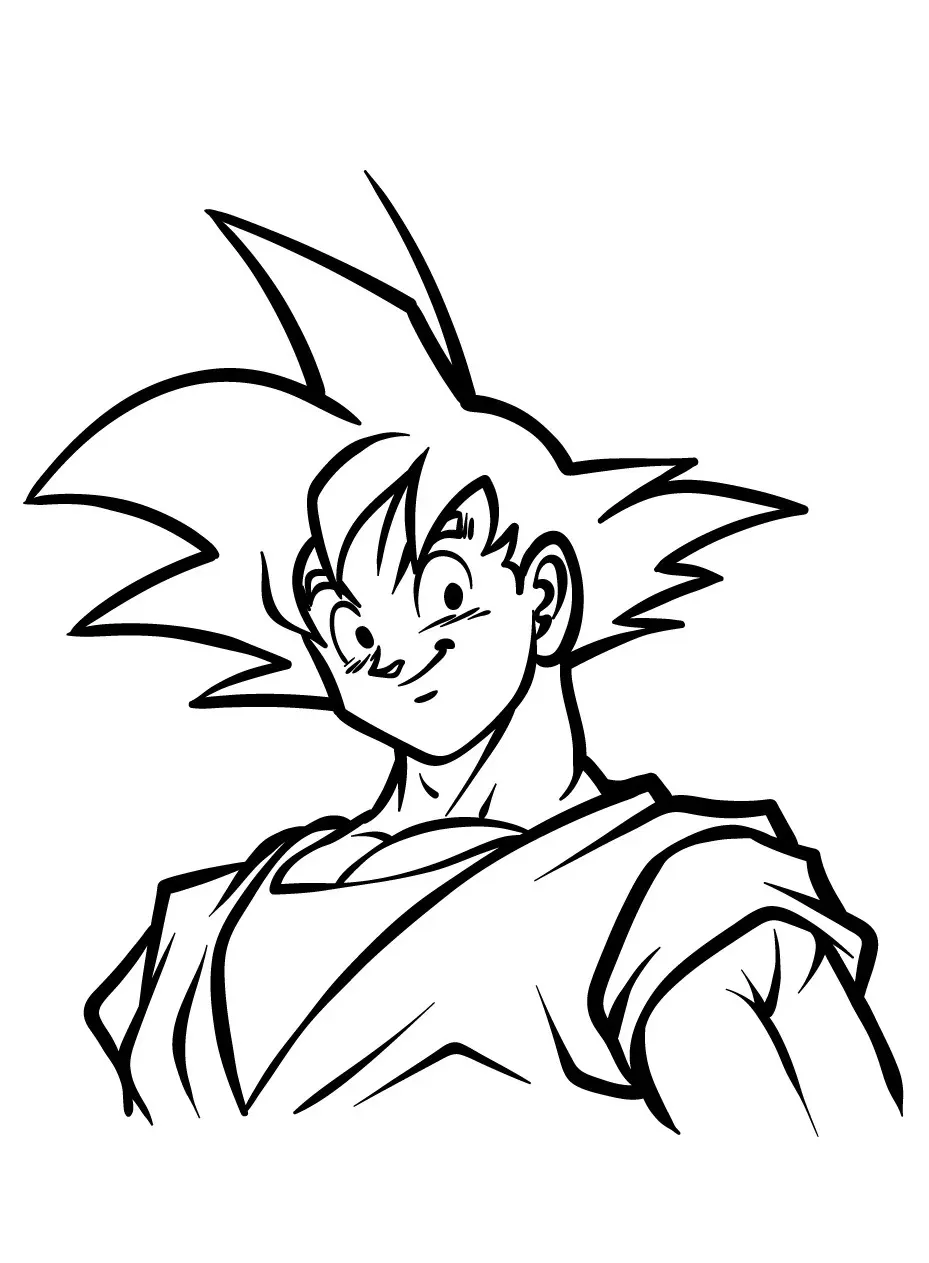 Dibujo relacionado de Goku Adulto para colorear