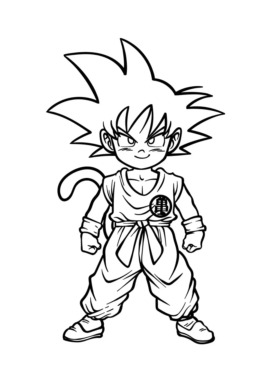 Dibujo relacionado de Goku Niño para colorear
