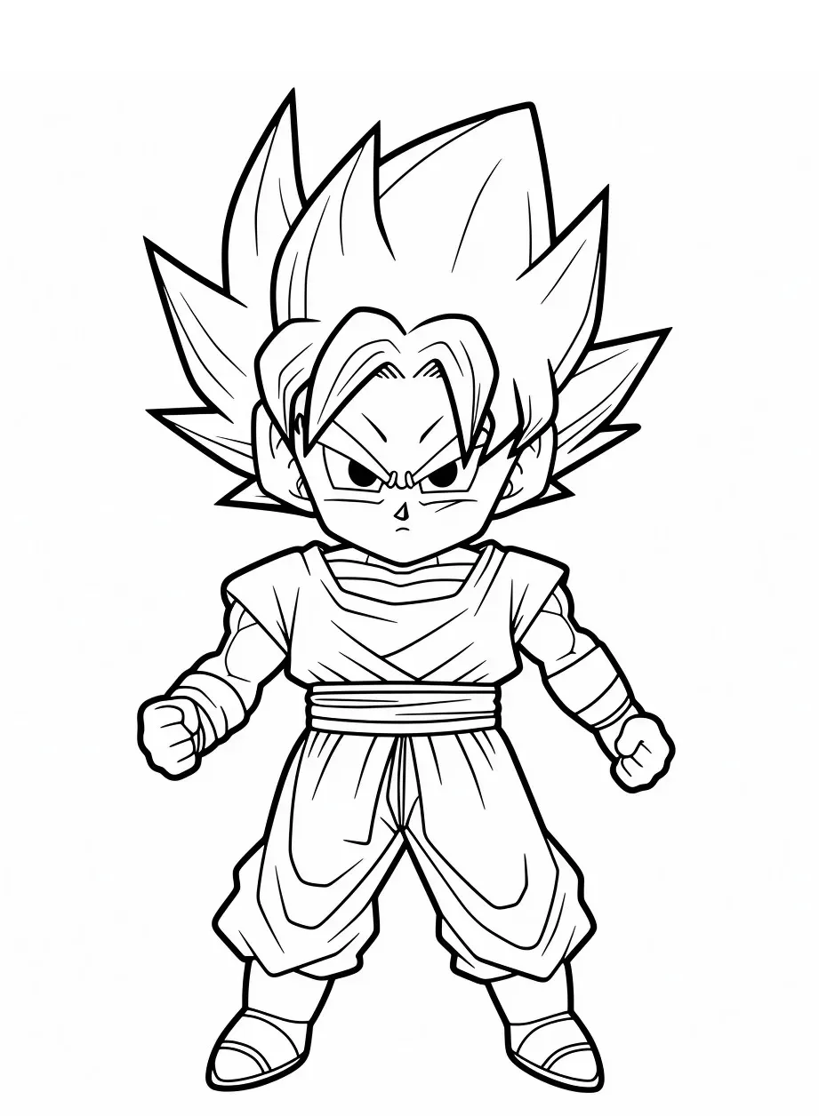 Dibujo relacionado de Goku Super Chibi para colorear