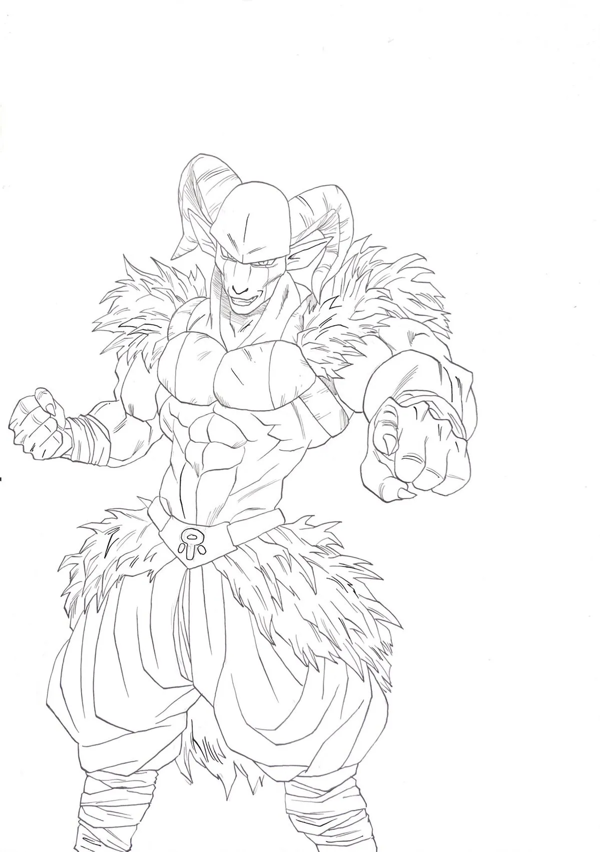 Ver dibujo completo de Moro en Combate para colorear Moro en Combate para colorear - Dibujo de Dragon Ball para imprimir gratis