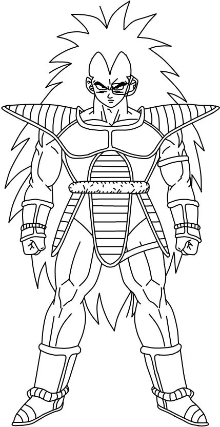 Ver dibujo completo de Raditz para colorear Dibujo de Raditz para colorear e imprimir gratis - Plantilla en alta calidad