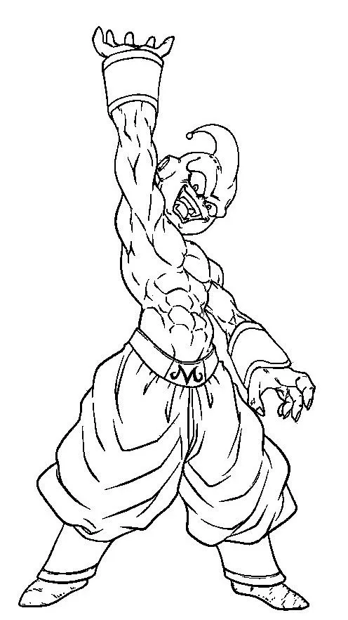 Ver dibujo completo de Super Buu Lanzando Energía para colorear Super Buu Lanzando Energía para colorear - Dibujo de Dragon Ball para imprimir gratis
