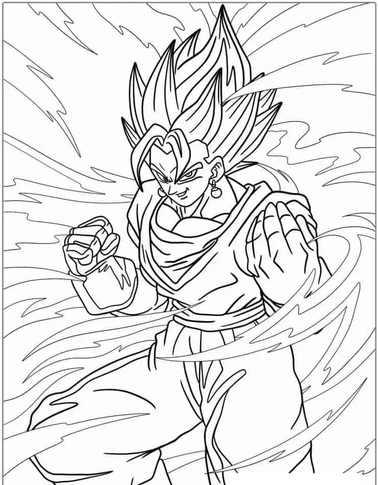 Dibujo relacionado de Vegeta Super para colorear