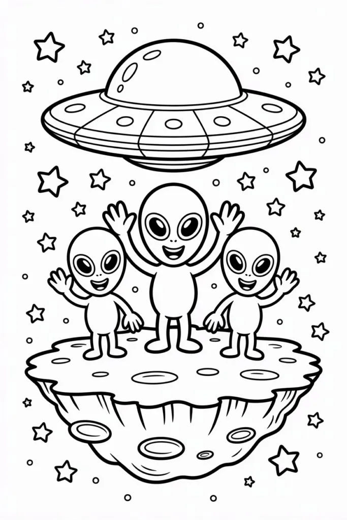 Haz clic para descargar dibujo de Aliens Kawaii con OVNI en Asteroide para colorear e imprimir gratis Aliens Kawaii con OVNI en Asteroide para colorear HD fácil y bonito - Descarga e imprime gratis - Dibujo exclusivo de Dibujos