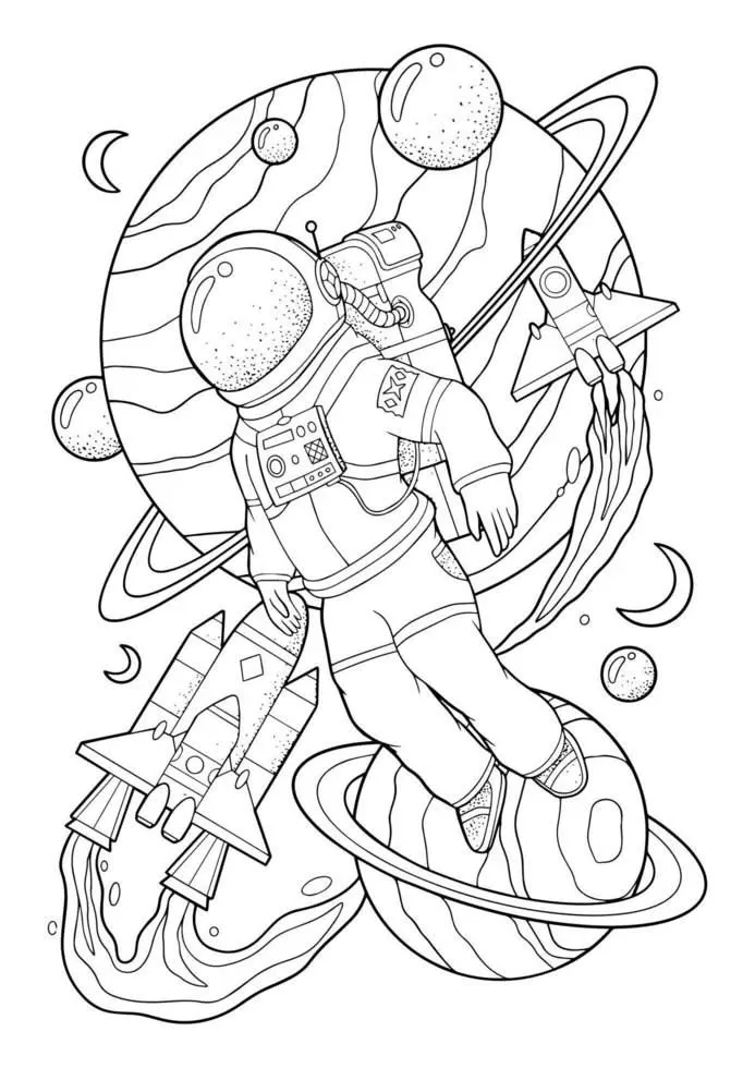 Haz clic para descargar dibujo de Astronauta Detallado con Planetas para colorear e imprimir gratis Astronauta Detallado con Planetas para colorear HD fácil y bonito - Descarga e imprime gratis - Dibujo exclusivo de Dibujos