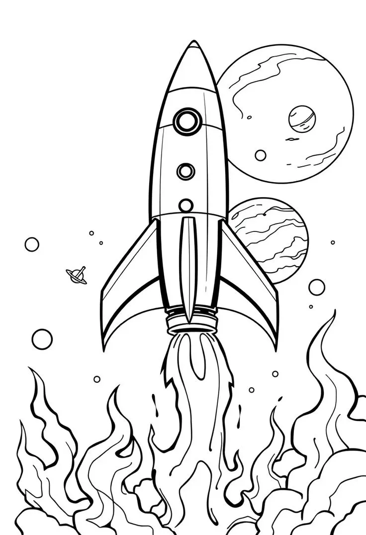 Haz clic para descargar dibujo de Cohete con Planetas y Fuego para colorear e imprimir gratis Cohete con Planetas y Fuego para colorear HD fácil y bonito - Descarga e imprime gratis - Dibujo exclusivo de Dibujos