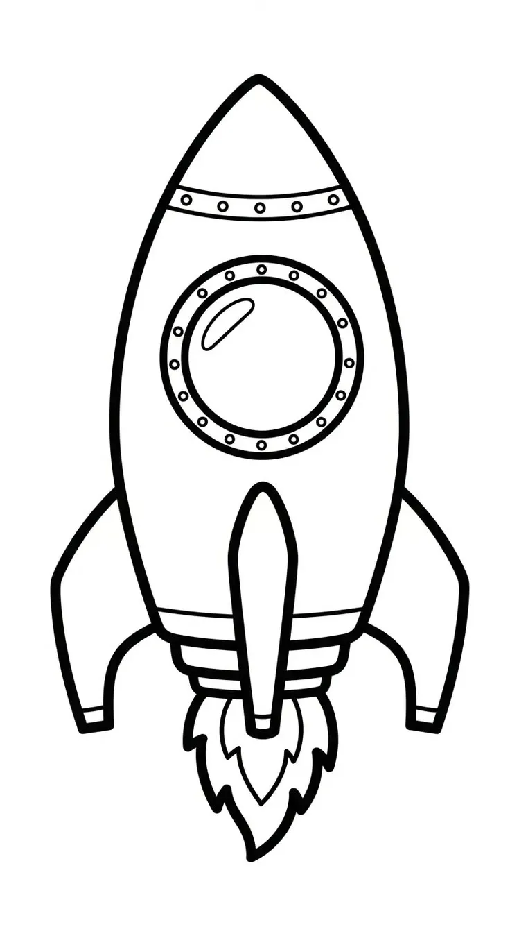 Haz clic para descargar dibujo de Cohete Simple con Ventana para colorear e imprimir gratis Cohete Simple con Ventana para colorear HD fácil y bonito - Descarga e imprime gratis - Dibujo exclusivo de Dibujos