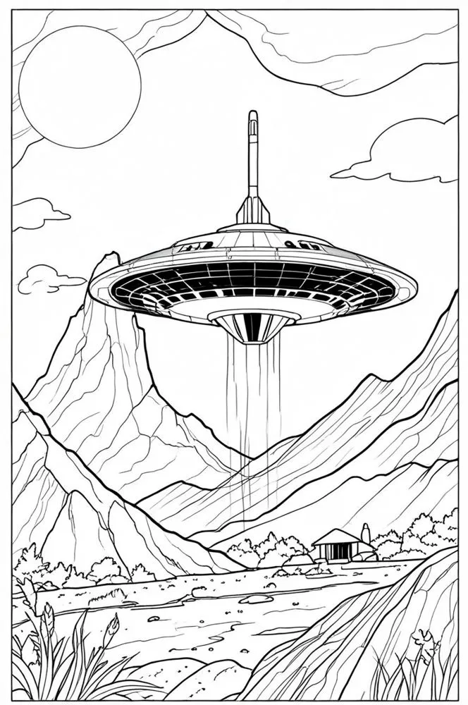 Haz clic para descargar dibujo de Estación Futurista en Montañas para colorear e imprimir gratis Estación Futurista en Montañas para colorear HD fácil y bonito - Descarga e imprime gratis - Dibujo exclusivo de Dibujos