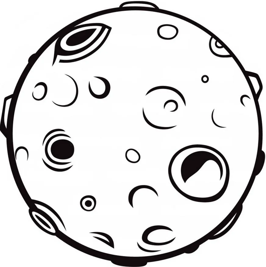 Haz clic para descargar dibujo de Luna con Cráteres Simple para colorear e imprimir gratis Luna con Cráteres Simple para colorear HD fácil y bonito - Descarga e imprime gratis - Dibujo exclusivo de Dibujos