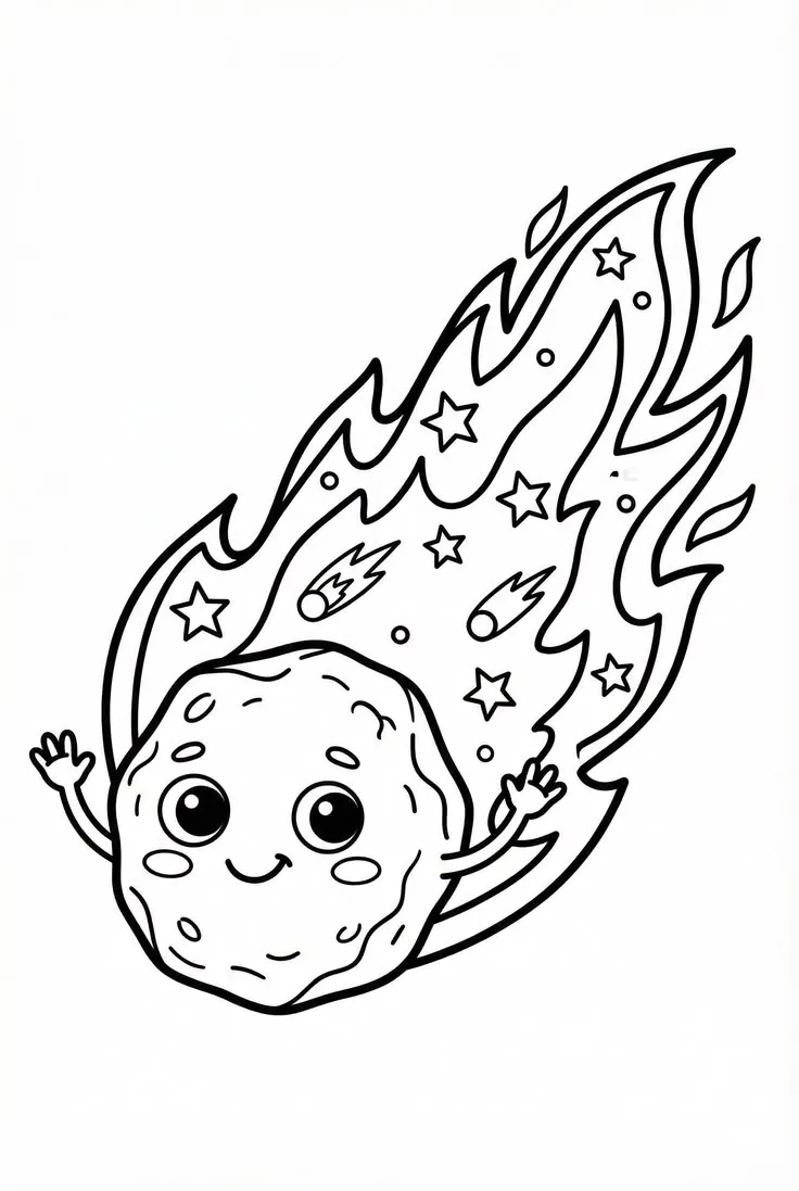 Haz clic para descargar dibujo de Meteorito Kawaii con Fuego para colorear e imprimir gratis Meteorito Kawaii con Fuego para colorear HD fácil y bonito - Descarga e imprime gratis - Dibujo exclusivo de Dibujos