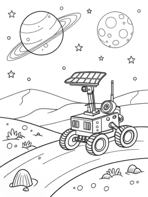 Haz clic para descargar dibujo de Rover Lunar con Planetas para colorear e imprimir gratis Rover Lunar con Planetas para colorear HD fácil y bonito - Descarga e imprime gratis - Dibujo exclusivo de Dibujos
