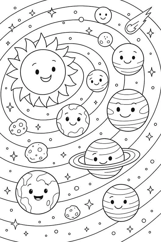 Haz clic para descargar dibujo de Sistema Solar Kawaii con Caras para colorear e imprimir gratis Sistema Solar Kawaii con Caras para colorear HD fácil y bonito - Descarga e imprime gratis - Dibujo exclusivo de Dibujos