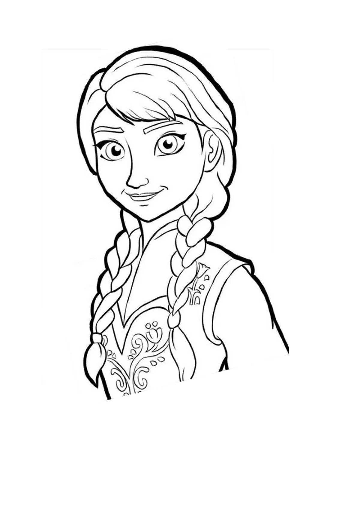 Haz clic para descargar dibujo de Retrato de Anna para colorear e imprimir gratis Retrato de Anna para colorear HD fácil y bonito - Descarga e imprime gratis - Dibujo exclusivo de Frozen