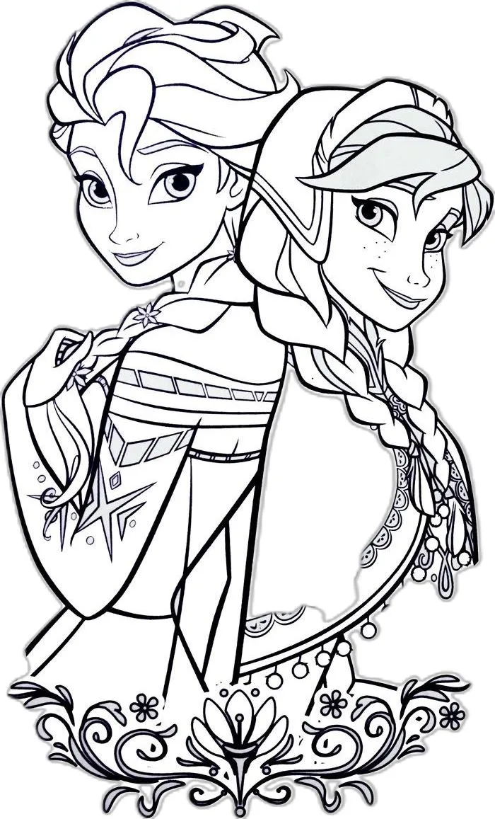 Ver dibujo completo de Elsa y Anna Espalda con Espalda para colorear Dibujo de Elsa y Anna Espalda con Espalda para colorear e imprimir gratis - Plantilla en alta calidad