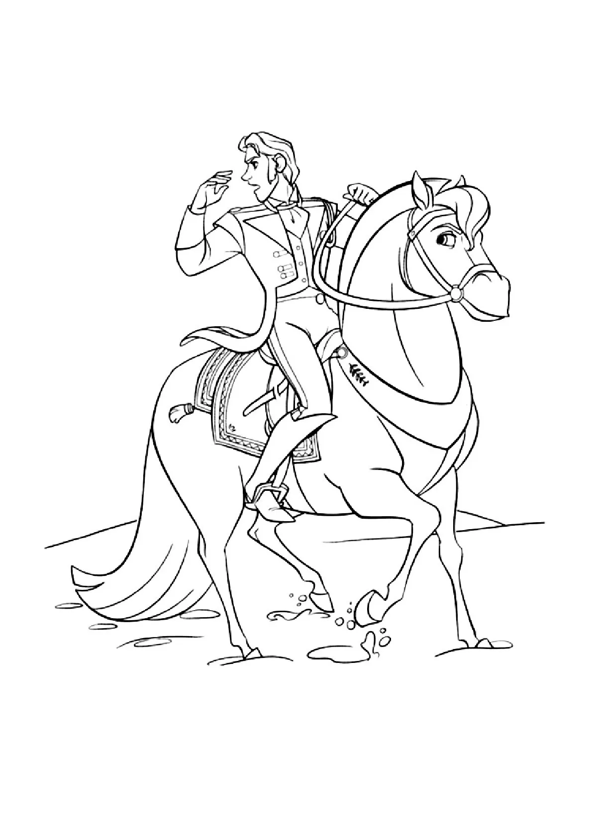 Dibujo relacionado de Hans a Caballo para colorear