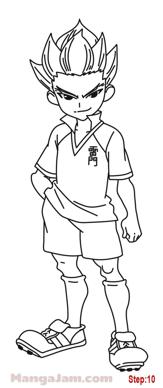Dibujo relacionado de Axel Blaze Uniforme para colorear
