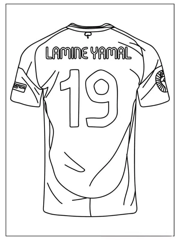 Lamine Yamal con la Camiseta de España