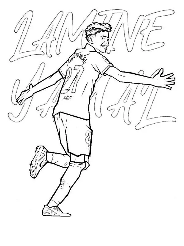 Lamine Yamal para Colorear
