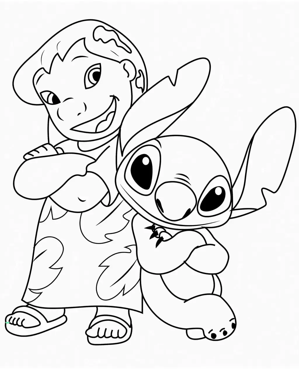 Dibujo relacionado de Lilo y Stitch Juntos para colorear