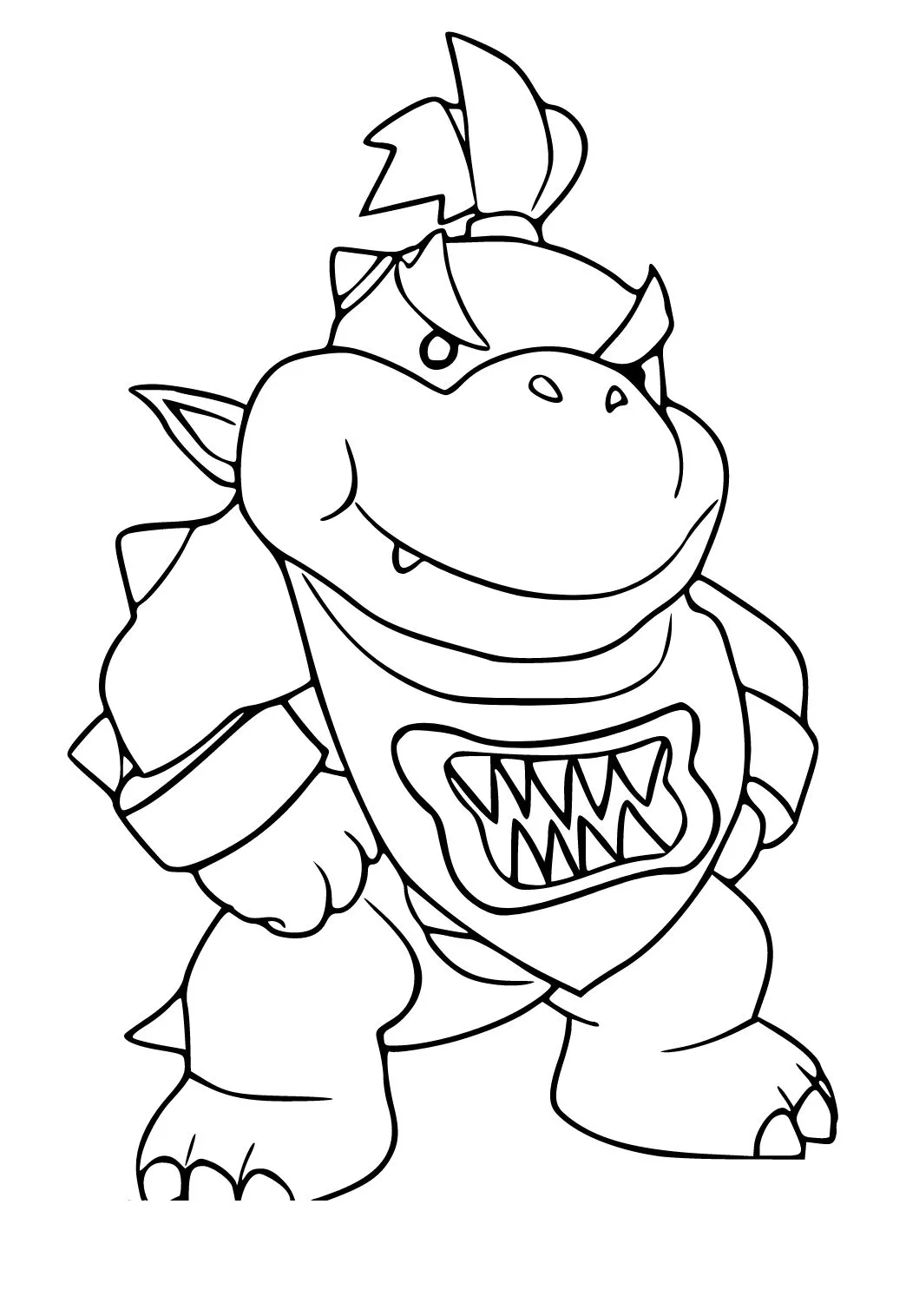 Ver dibujo completo de Bowser Jr. Enfadado para colorear Dibujo de Bowser Jr. Enfadado para colorear e imprimir gratis - Plantilla en alta calidad