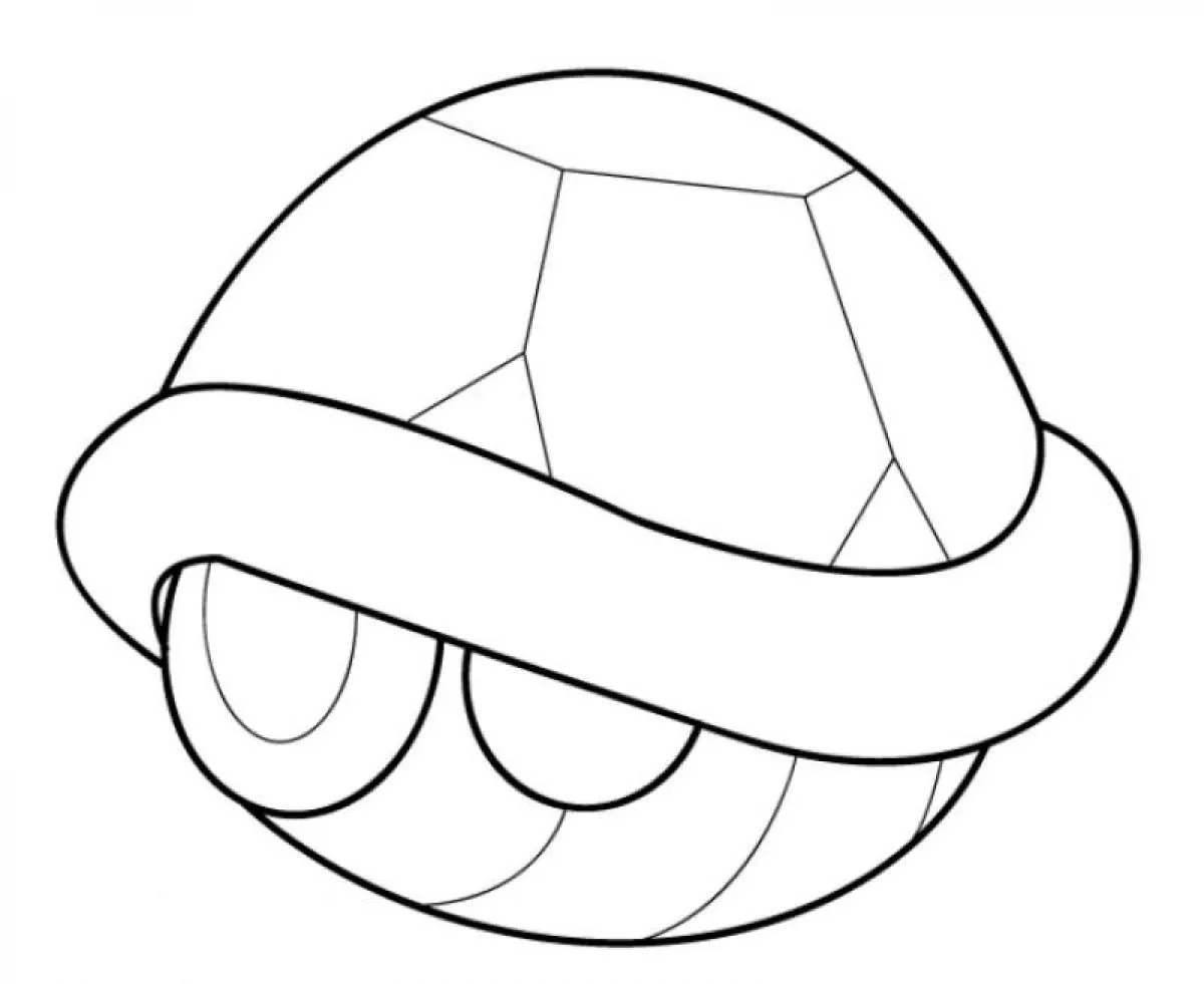 Ver dibujo completo de Caparazón Koopa para colorear Dibujo de Caparazón Koopa para colorear e imprimir gratis - Plantilla en alta calidad