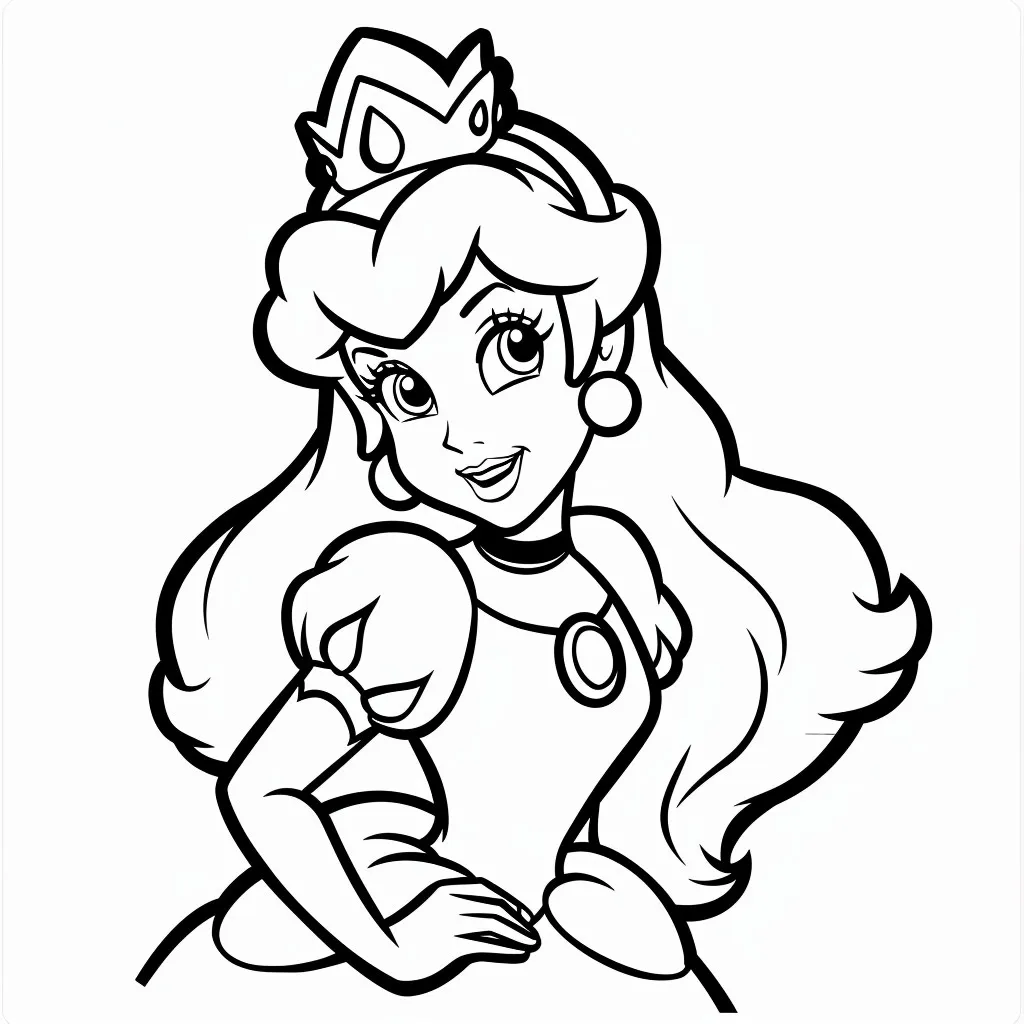Dibujo relacionado de Princesa Peach para colorear