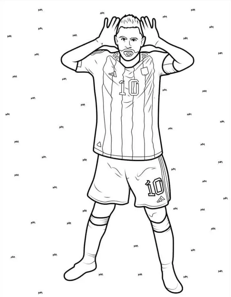 Ver dibujo completo de Messi Argentina Celebración Topo para colorear Messi Argentina Celebración Topo para colorear - Dibujo de Messi para imprimir gratis