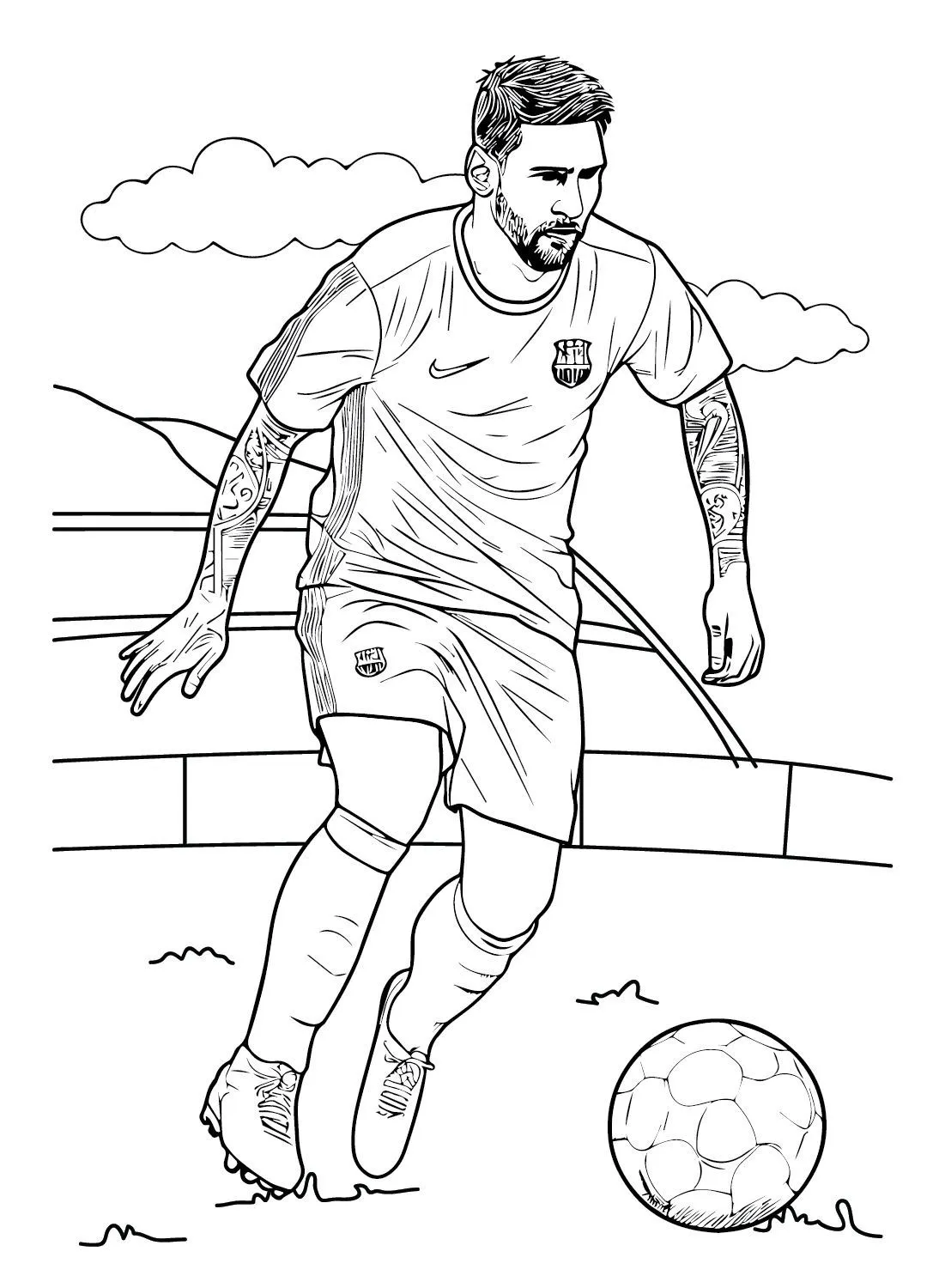Haz clic para descargar dibujo de Messi Barcelona Corriendo para colorear e imprimir gratis Messi Barcelona Corriendo para colorear HD fácil y bonito - Descarga e imprime gratis - Dibujo exclusivo de Messi